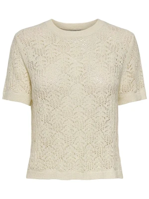 JDY Koszulka dzianinowa w kolorze beżowym rozmiar: L