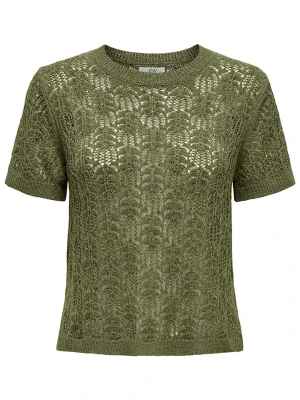 JDY Koszulka dzianinowa w kolorze khaki rozmiar: S