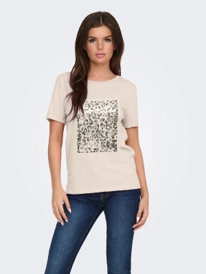 JDY Koszulka w kolorze beżowym rozmiar: M
