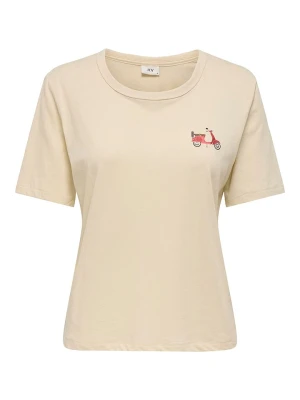 JDY Koszulka w kolorze beżowym rozmiar: XL