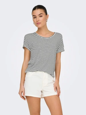 JDY Koszulka w kolorze biało-czarnym rozmiar: XS