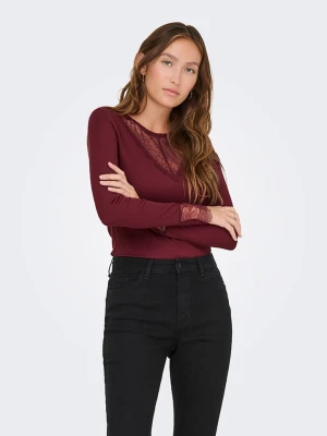 JDY Koszulka w kolorze bordowym rozmiar: XS
