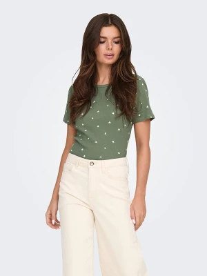 JDY Koszulka w kolorze zielonym rozmiar: M