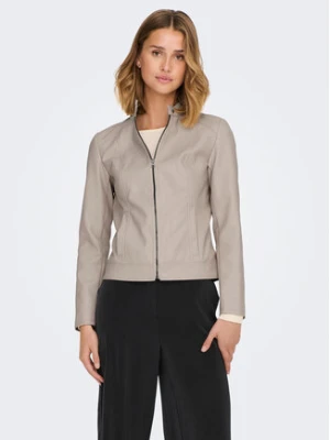 JDY Kurtka z imitacji skóry Emily 15241382 Beżowy Slim Fit