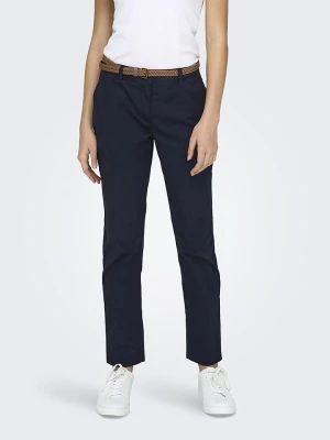 JDY Spodnie chino "Chicago" w kolorze granatowym rozmiar: XL / L32