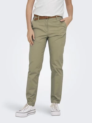 JDY Spodnie chino "Chicago" w kolorze khaki rozmiar: M/L32