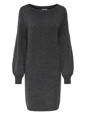JDY Sukienka dzianinowa w kolorze antracytowym rozmiar: L