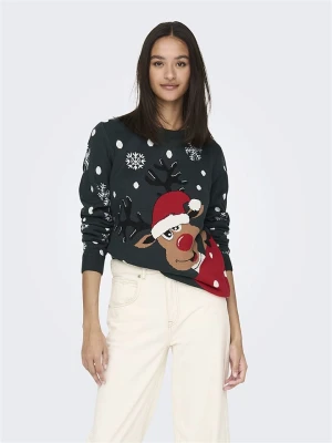 JDY Sweter "Lucia" w kolorze ciemnozielonym rozmiar: XL
