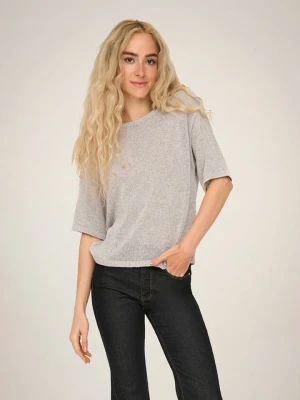 JDY Sweter "Shine Life" w kolorze beżowym rozmiar: XL
