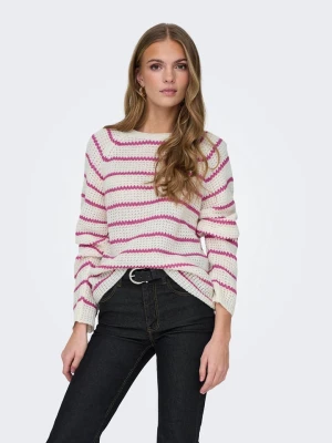 JDY Sweter w kolorze biało-różowym rozmiar: XL