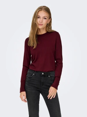 JDY Sweter w kolorze bordowym rozmiar: M