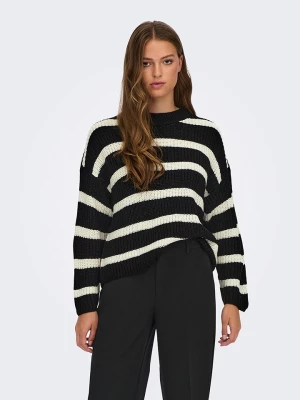 JDY Sweter w kolorze czarno-kremowym rozmiar: L
