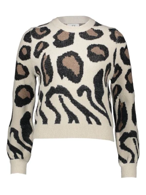 JDY Sweter w kolorze kremowo-brązowym rozmiar: M