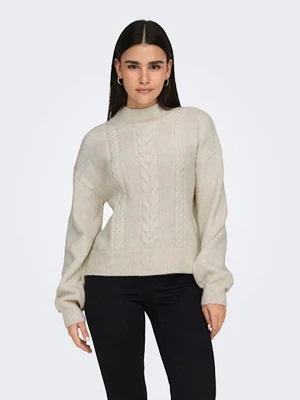JDY Sweter w kolorze kremowym rozmiar: L