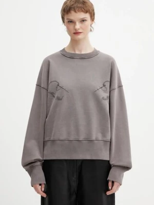 Jean Paul GAULTIER bluza bawełniana Needles damska kolor brązowy z aplikacją 26/01-W-TO406-J034