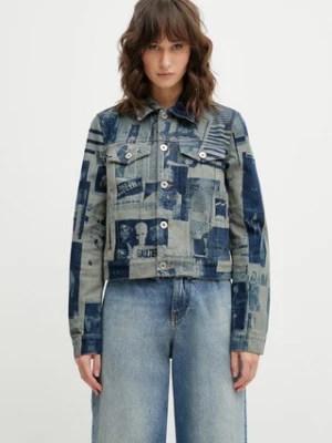 Jean Paul GAULTIER kurtka jeansowa Newspaper Print