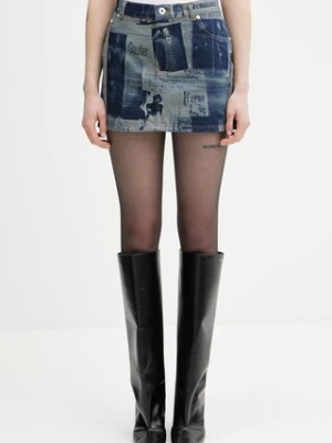 Jean Paul GAULTIER spódnica jeansowa Newspaper Print