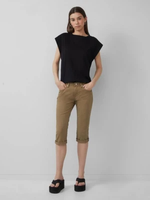 Jeans Catie /Slim Fit / Mid Rise / Capri Length QS oliwkowy
