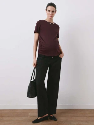 Jeans ciążowe wide leg black denim - Kobieta - - MANGO