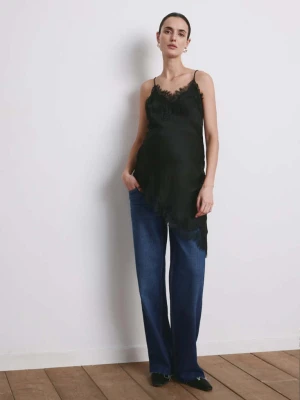 Jeans ciążowe wide leg ciemnoniebieski - Kobieta - - MANGO