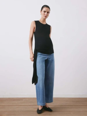 Jeans ciążowe wide leg średni niebieski - Kobieta - - MANGO