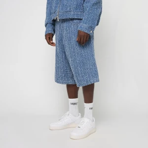 Jeans Distressed Denim Jorts Karl Kani