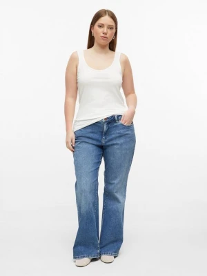 Jeans Flare / Mid Rise / Flared Leg QS niebieski