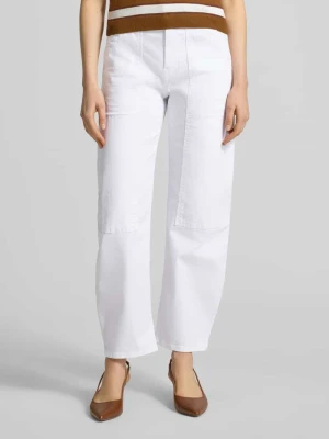 Jeans o kroju barrel fit z mieszanka lyocellu model 'Mari sharp' Opus Biały