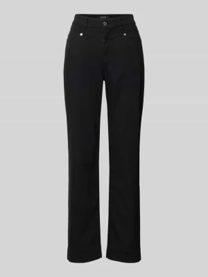 Jeans o kroju feminine fit z wpuszczanymi kieszeniami Marc Cain Czarny