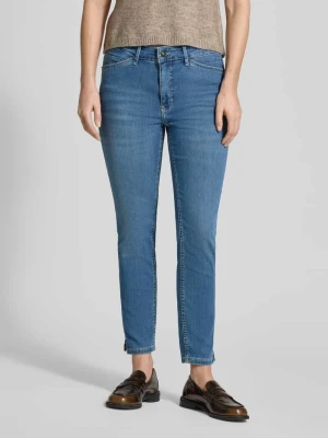 Jeans o kroju slim fit z mieszanki bawełny model 'DREAM SUMMER' MAC Ciemnoniebieski