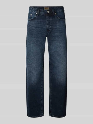 Jeans o kroju straight fit z czystej bawełny model 'EDGE' Only & Sons Ciemnoniebieski