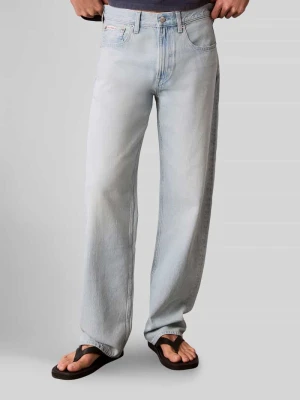 Jeans o kroju straight fit z czystej bawełny w fasonie 5-kieszeniowym Calvin Klein Jeans