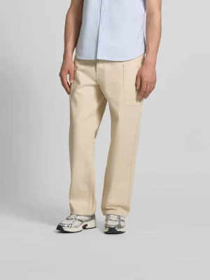 Jeans o kroju straight fit z kieszeniami cargo Kenzo Złamany biały