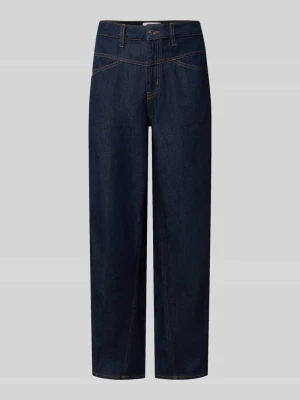 Jeans o kroju straight fit z zapięciem na guzik comma Jeansowy niebieski