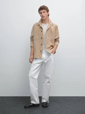 Jeans Wide Leg - Biały - - Massimo Dutti - Male