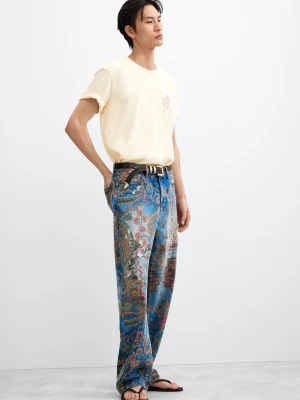 JEANS Z NADRUKIEM Desigual niebieski