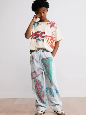 JEANS Z NADRUKIEM Desigual niebieski
