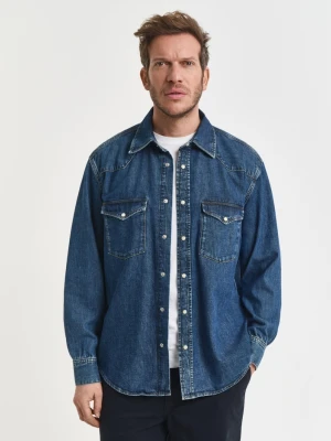 Jeansowa koszula w stylu rodeo o luźnym kroju GANT