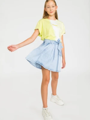 Jeansowa  krótka spódniczka na gumce Reporter