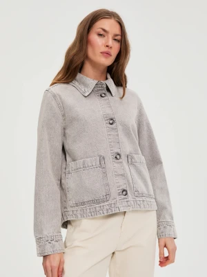 Jeansowa kurtka szara Moodo