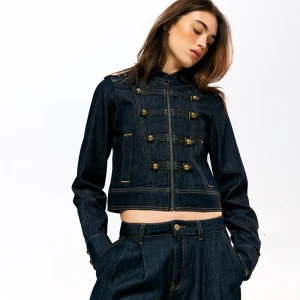 Jeansowa kurtka typu napoleon jacket granatowa House