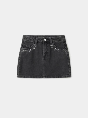Jeansowa spódnica ze zdobieniami black denim - Dzieci - MANGO KIDS