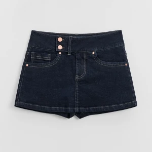 Jeansowa spódniczka mini z wszytymi szortami House