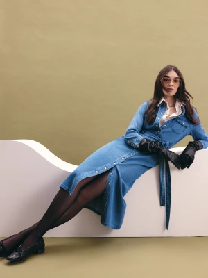 Jeansowa sukienka midi TARANKO