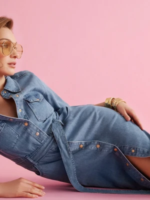 Jeansowa sukienka midi TARANKO