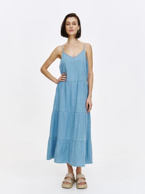 Jeansowa sukienka na regulowanych ramiączkach Top Secret