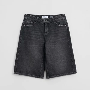 Jeansowe bermudy z niskim stanem czarne House