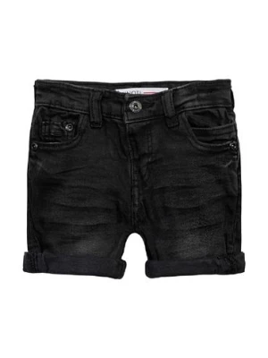 Jeansowe krótkie spodenki z podwinięta nogawką dla chłopca - czarne Minoti