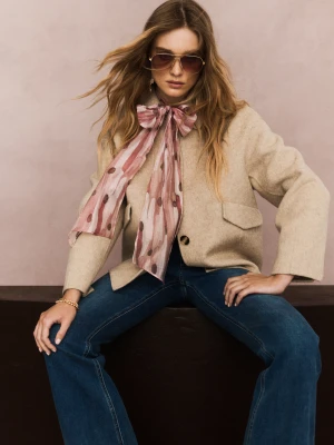 Jeansowe spodnie bootcut z wysokim stanem TARANKO