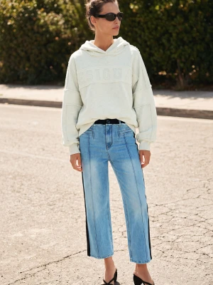 Jeansowe spodnie culotte Desigual niebieski